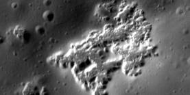 A portion of a view 
										of Mercury obtained with the Messenger spacecraft on August 31, 2014. Credit for the original 
										image: NASA/Johns Hopkins University Applied Physics Laboratory/Carnegy Institution of Washington.